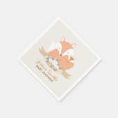 Serviette En Papier Maman et bébé Baby shower Red Fox (Coin)