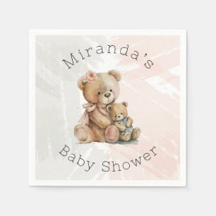 Serviette En Papier Maman et moi Teddy Bear Baby shower
