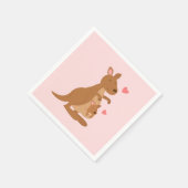 Serviette En Papier Maman Kangaroo et Baby Joey Baby shower (Coin)