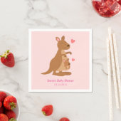 Serviette En Papier Maman Kangaroo et bébé Joey Baby shower serviettes (En situation)