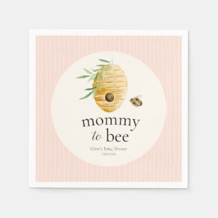 Serviette En Papier Maman qui va être Maman Abeille Fête de Naissance