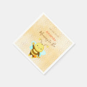 Serviette En Papier Maman to Bee Baby shower jaune mignon (Coin)