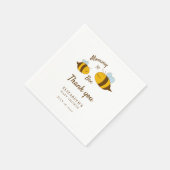Serviette En Papier Maman to Bee Baby shower Merci mignonne Jaune (Coin)