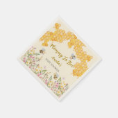 Serviette En Papier Maman to Bee Honey Bumblebee Baby shower floral (Coin)