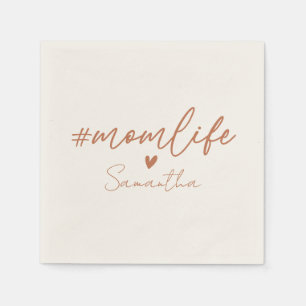 Serviette En Papier Maman Vie - Design de charme rustique