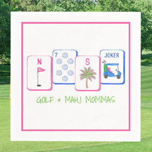 Serviette En Papier Mamans de golf et de mahjong personnalisés / Golf