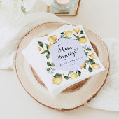 Serviette En Papier Mamas citron bleu principal serrer les serviettes 