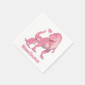 Serviette En Papier MamaSaurus T-Rex et bébé fille Dinosaures (Coin)