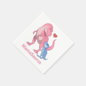 Serviette En Papier MamaSaurus T-Rex et bébé garçon Dinosaures (Coin)