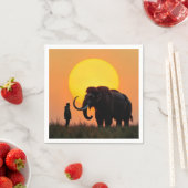 Serviette En Papier Mammoth laine et homme (En situation)