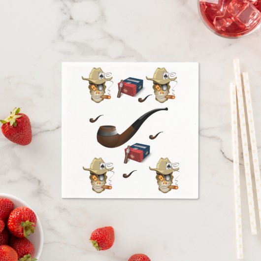 Serviette En Papier Man Cave Cigar Lighter Napkin (En situation)