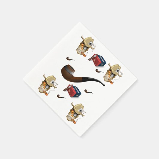 Serviette En Papier Man Cave Cigar Lighter Napkin (Coin)