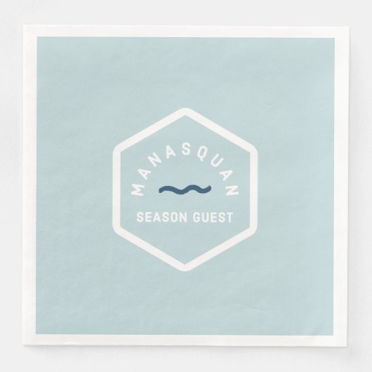 Serviette En Papier Manasquan Beach Badge serviettes (Devant)