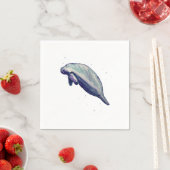 Serviette En Papier Manate Peinture Splashing (En situation)