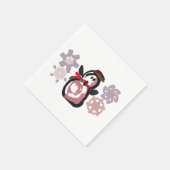 Serviette En Papier Manchot Hiver (Coin)