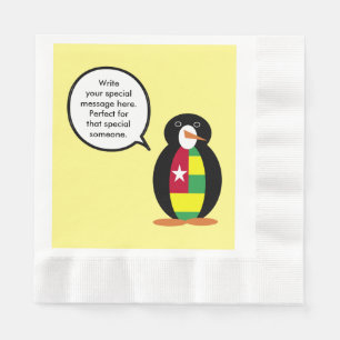 Serviette En Papier Manchot Mme personnalisé Drapeau togolais