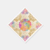 Serviette En Papier Mandala Art coloré (Coin)