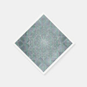 Serviette En Papier Mandala Bohème Chic à reflets irisés (Coin)