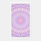 Serviette En Papier Mandala bohème complexe aux couleurs psychédélique (Devant)