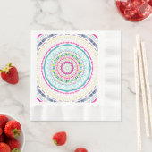 Serviette En Papier mandala coloré (En situation)