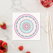 Serviette En Papier mandala coloré (En situation)