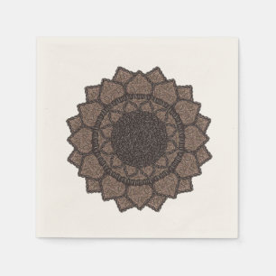 Serviette En Papier Mandala de grains de café