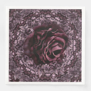 Serviette En Papier Mandala de rose 