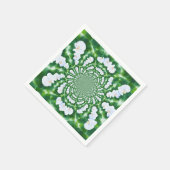 Serviette En Papier Mandala d'orchidée blanche (Coin)