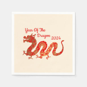 Serviette En Papier Mandala Dragon 2024 - Nouvel An chinois