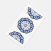 Serviette En Papier Mandala en bleu (Coin)