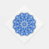 Serviette En Papier Mandala en bleu (Coin)