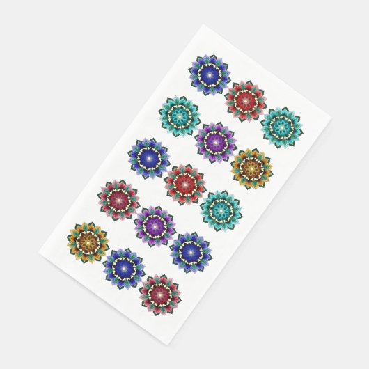 Serviette En Papier Mandala en différentes couleurs (Coin)