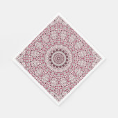 Serviette En Papier Mandala est bordeaux-gris (Coin)