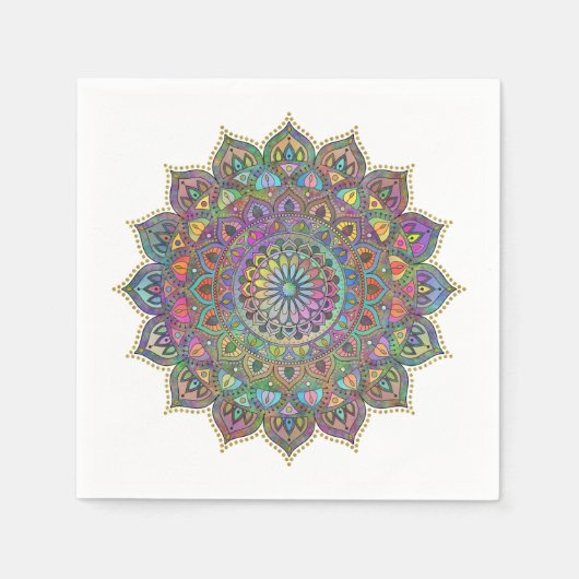 Serviette En Papier Mandala Inde Style 1 (Devant)