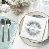 Serviette En Papier Mandala Lace Mariage lt. Blue ID968