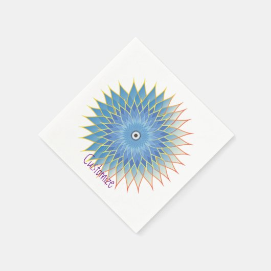 Serviette En Papier Mandala Lotus Blossom Thunder_Cove (Coin)