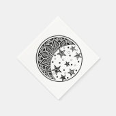 Serviette En Papier Mandala Lune et Étoiles (Coin)