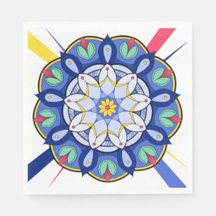 Serviette En Papier Mandala Motif 01 Napkin