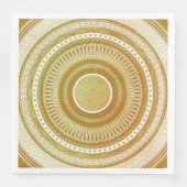 Serviette En Papier Mandala or et paillettes (Devant)