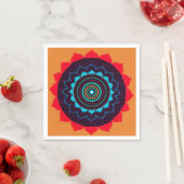 Serviette En Papier Mandala Paper Napkin (En situation)