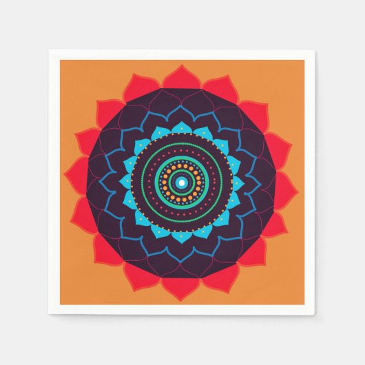 Serviette En Papier Mandala Paper Napkin (Devant)