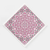 Serviette En Papier mandala ronde en mosaïque moderne Abstraite kaléid (Coin)