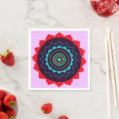 Serviette En Papier Mandala Vector Art Paper Napkin (En situation)