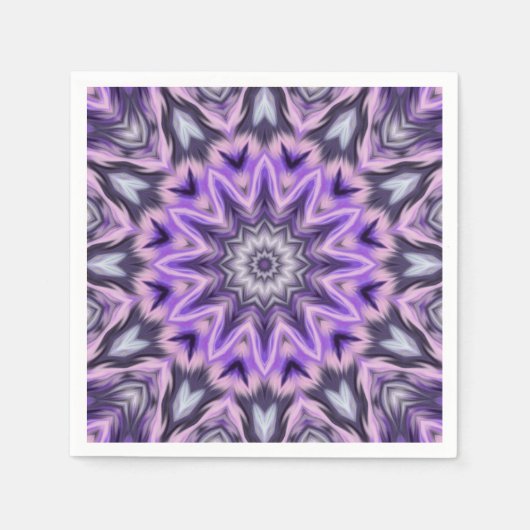 Serviette En Papier Mandala violette Lilac (Devant)