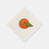 Serviette En Papier Mandarin avec feuille verte (Coin)