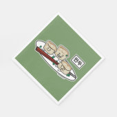 Serviette En Papier Mandu Corée dumpling dim sum petit déjeuner hangul (Coin)