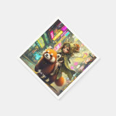 Serviette En Papier Manège Fantastique Panda Sauvage Mignon (Coin)