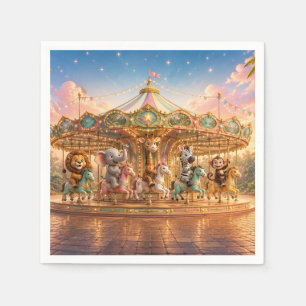 Serviette En Papier Manège merveilleux de la jungle magique
