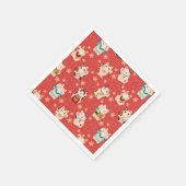 Serviette En Papier Maneki Neko Lucky Cats Personalized (Coin)