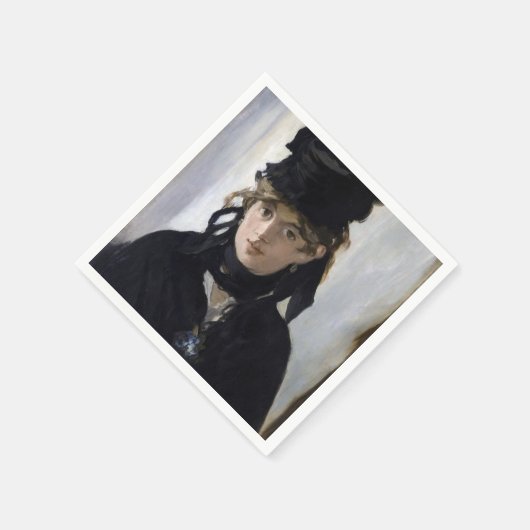 Serviette En Papier Manet - Berthe Morisot with a bouquet of violets (Coin)